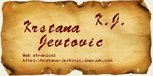 Krstana Jevtović vizit kartica